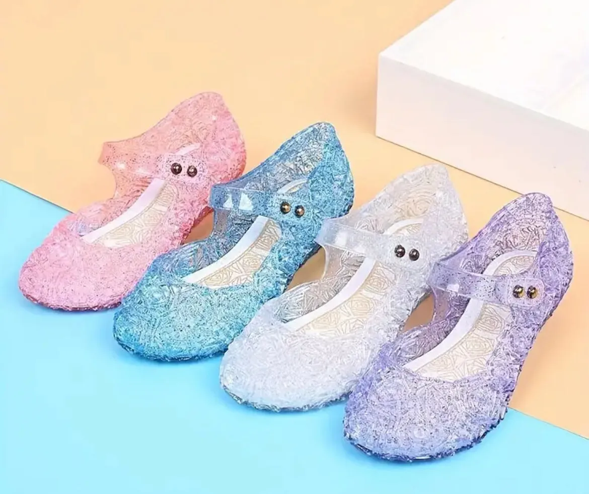 60% OFF Jellies Glitter & Retro Low Platform Sandals 