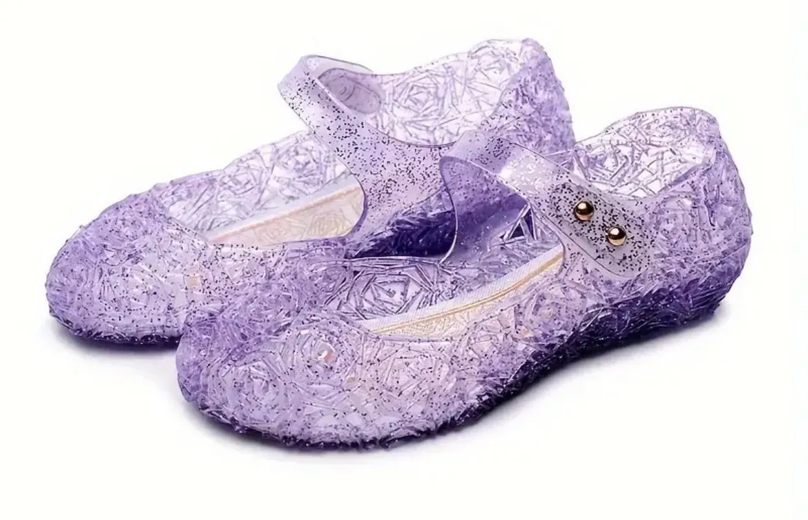 60% OFF Jellies Glitter & Retro Low Platform Sandals 