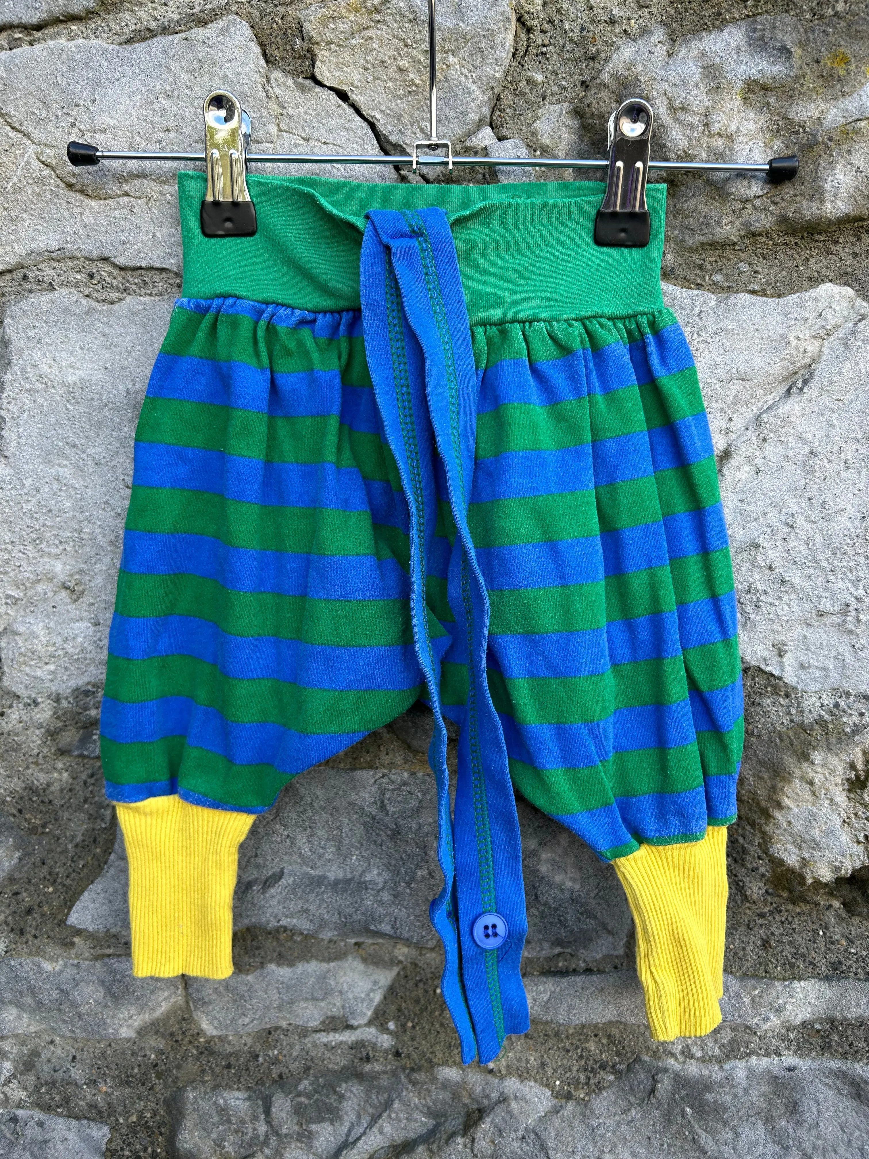 80s blue&green dungarees  0-3m (56-62cm)