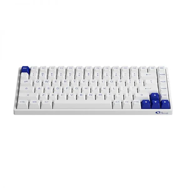 Akko Blue on White 3084B Plus Multi-Modes RGB Hot-Swappable Mechanical Keyboard (Akko V3 Cream Yellow)