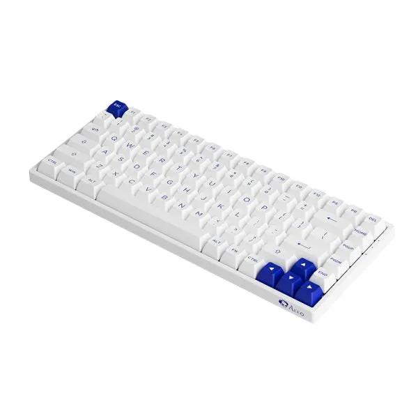 Akko Blue on White 3084B Plus Multi-Modes RGB Hot-Swappable Mechanical Keyboard (Akko V3 Cream Yellow)