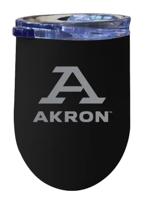 Akron Zips NCAA Laser-Etched Wine Tumbler - 12oz  Stainless Steel Insulated Cup