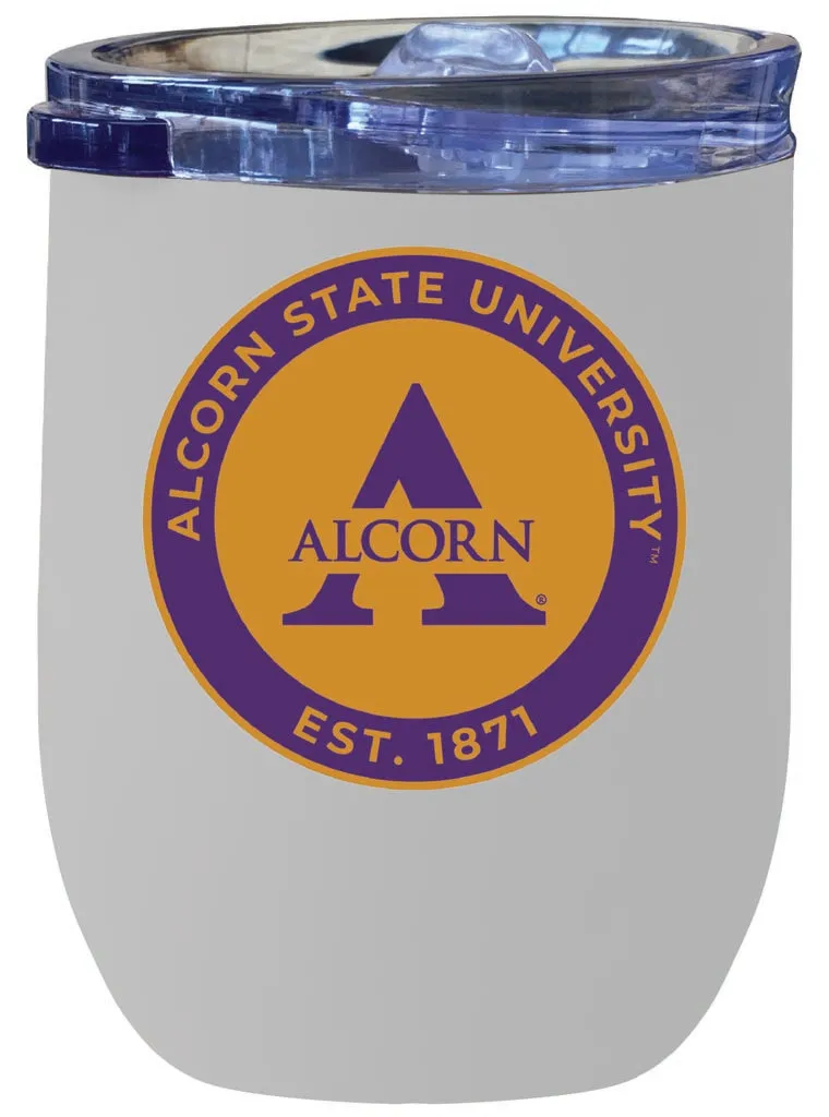 Alcorn State Braves 12 oz Insulated Wine Stainless Steel Tumbler  Officially Licensed Collegiate Product