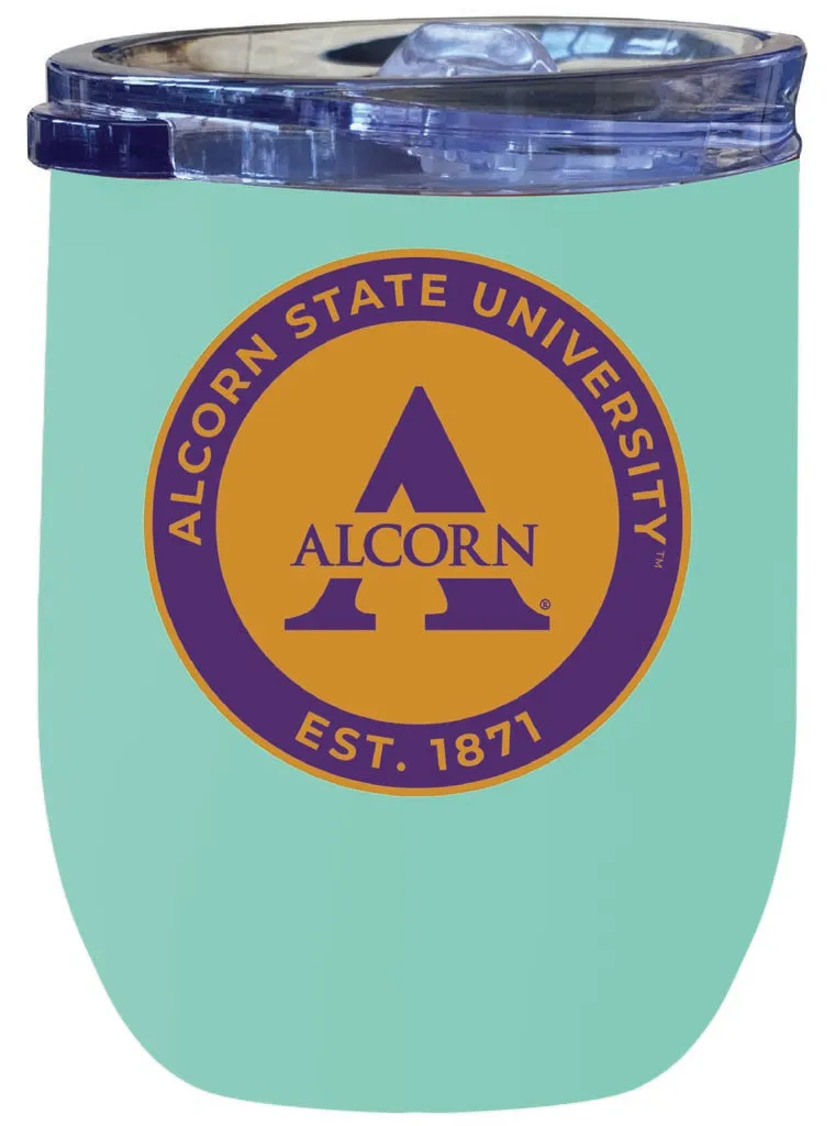 Alcorn State Braves 12 oz Insulated Wine Stainless Steel Tumbler  Officially Licensed Collegiate Product