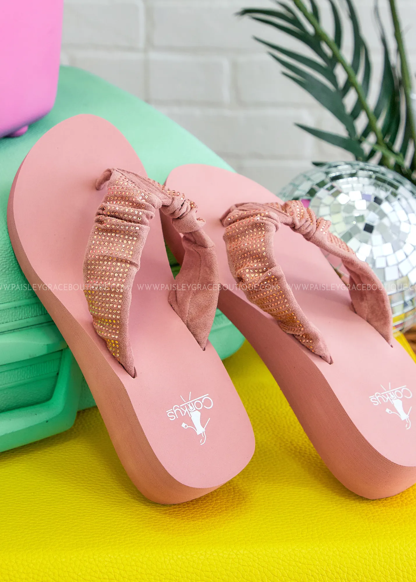 Bauble Flip Flops by Corkys - Blush - FINAL SALE