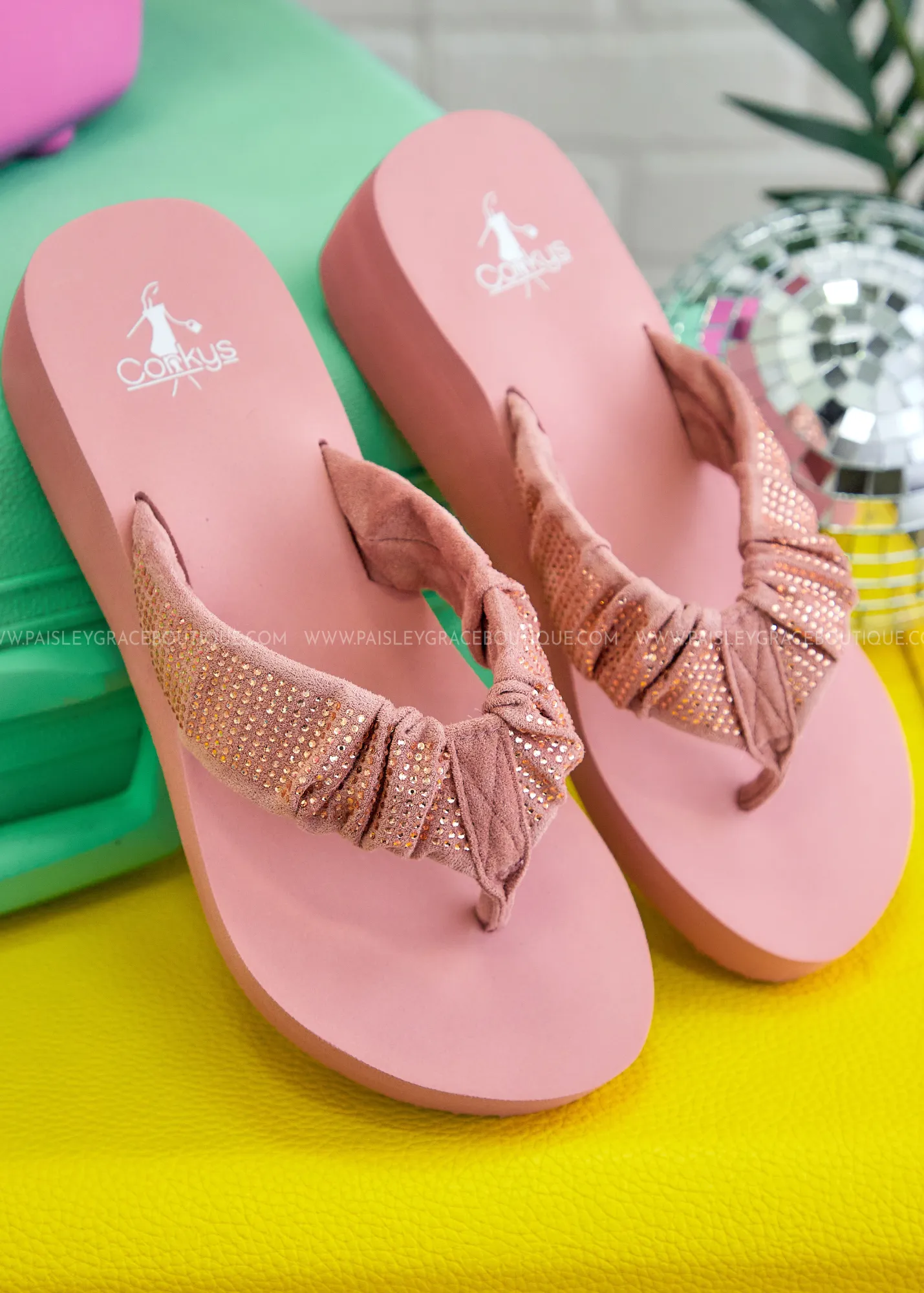 Bauble Flip Flops by Corkys - Blush - FINAL SALE