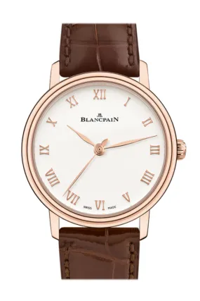 Blancpain Villeret Ultraplate Opaline Dial 18K Rose Gold Automatic Men's Watch 6104-3642-55A