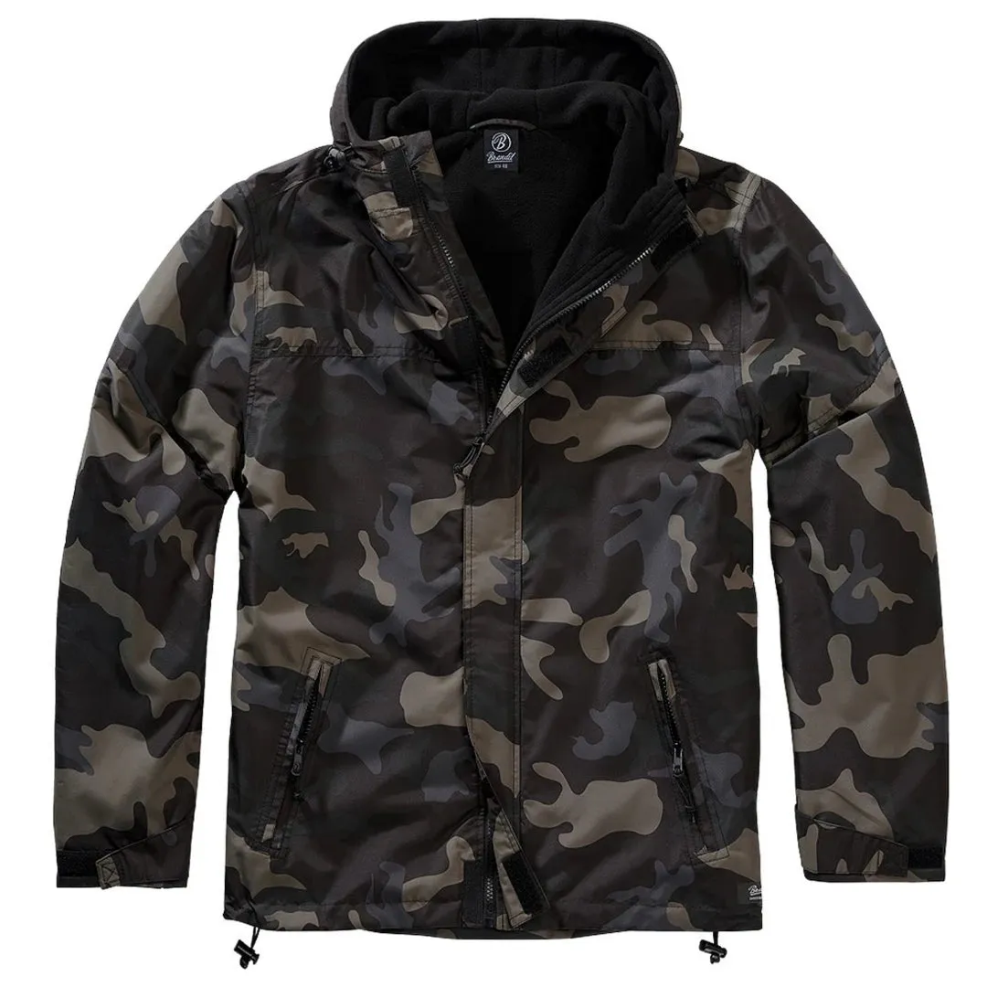 Brandit Windbreaker Zipped Hooded Jacket Military Jacket Camo