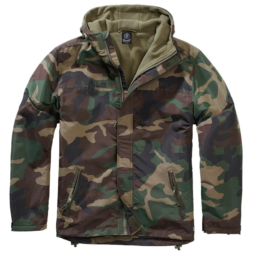 Brandit Windbreaker Zipped Hooded Jacket Military Jacket Camo