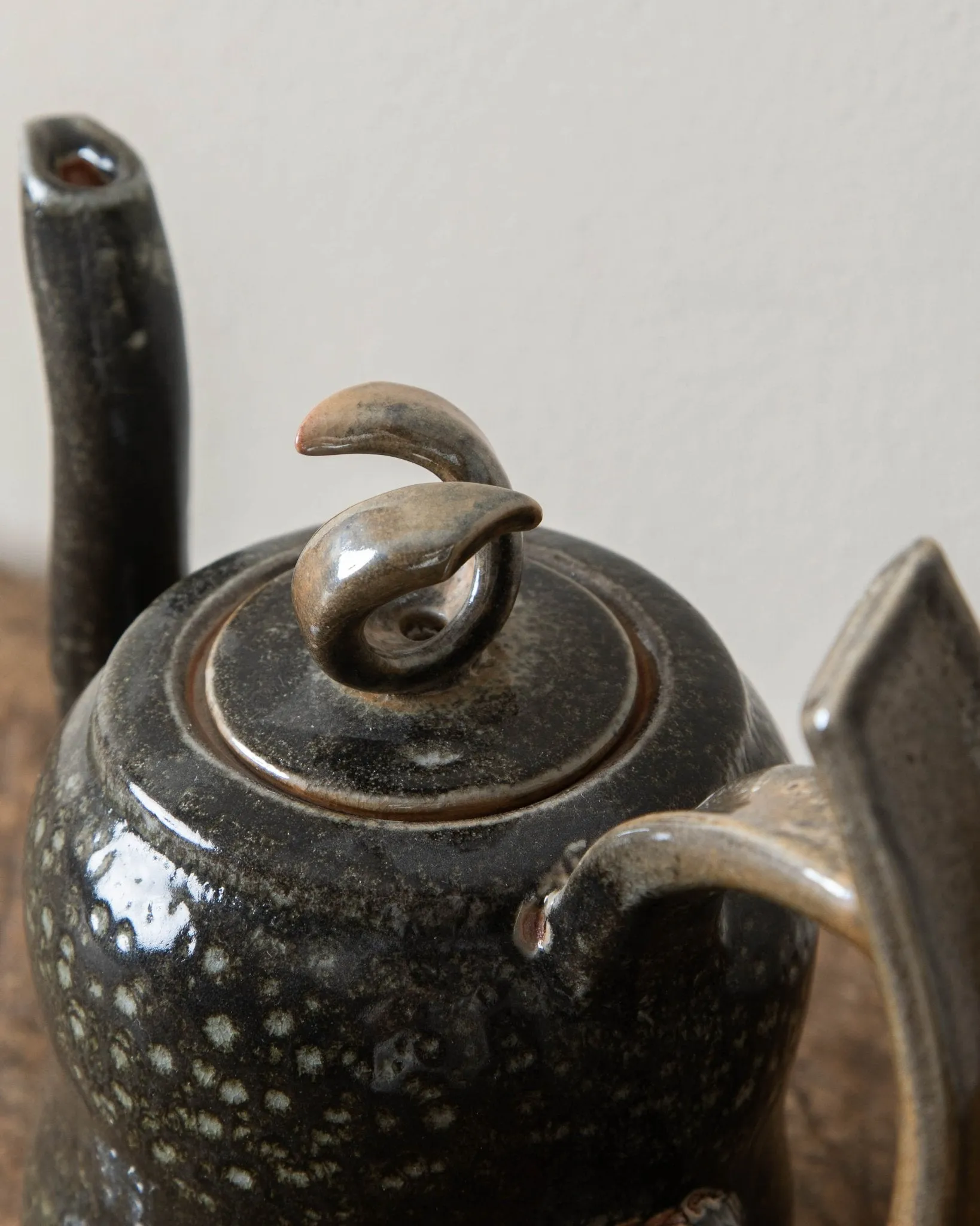 Brutalist Abstract Studio Pottery Teapot