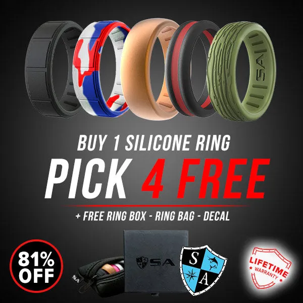 BUY 1 SILICONE RING   PICK 4 FREE