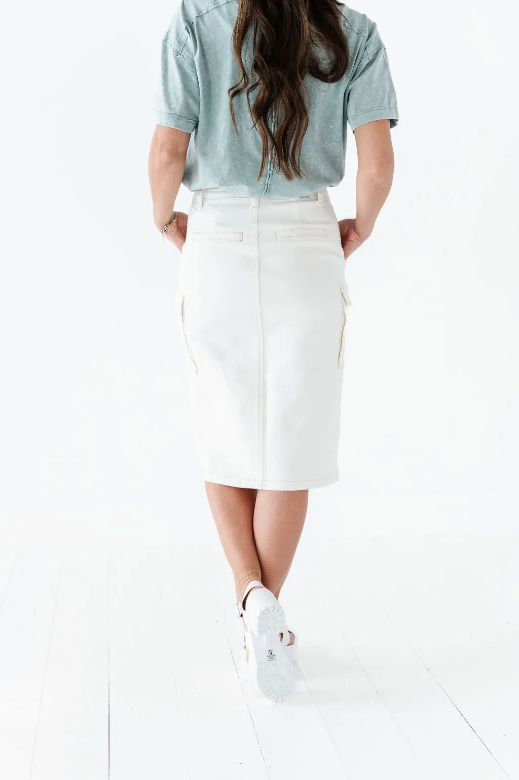 Camilla Cargo Skirt in Cream