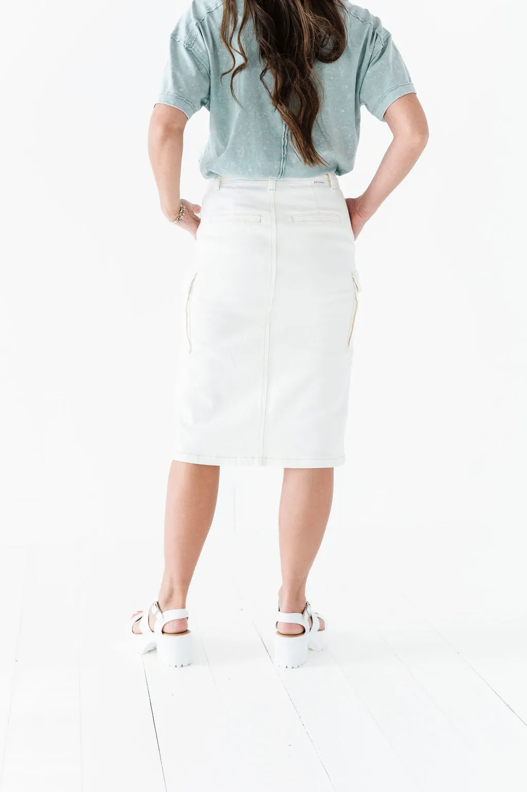 Camilla Cargo Skirt in Cream