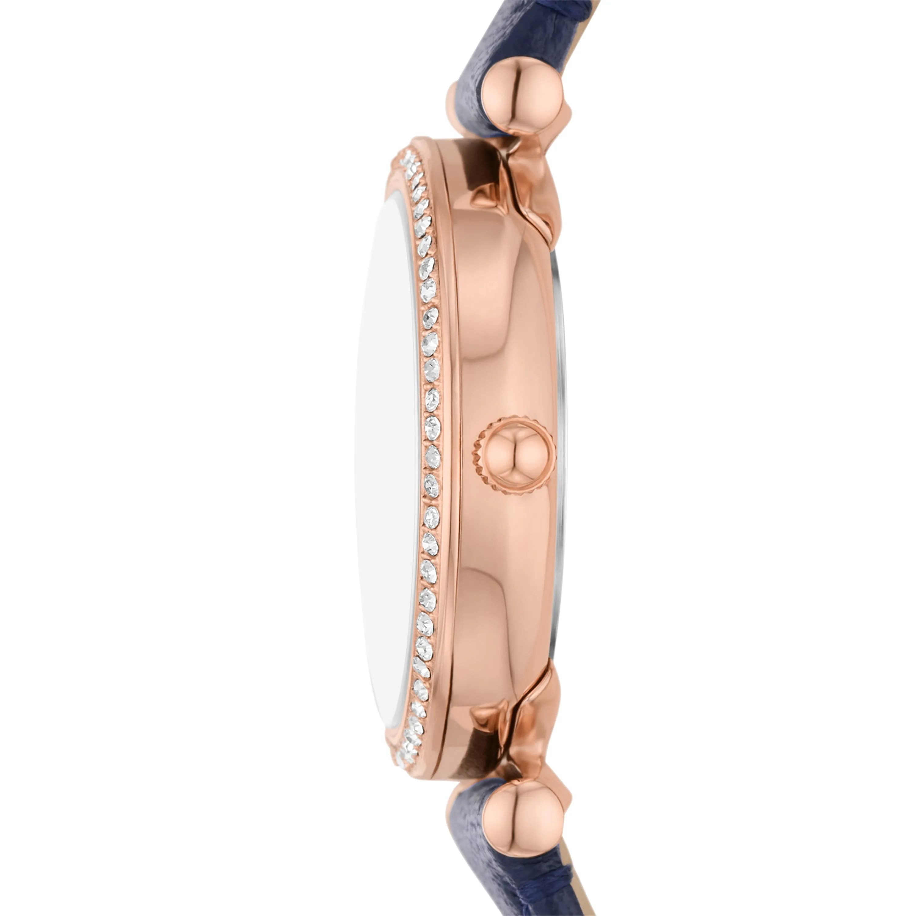 Carlie Three-Hand Navy LiteHide™ Leather Watch