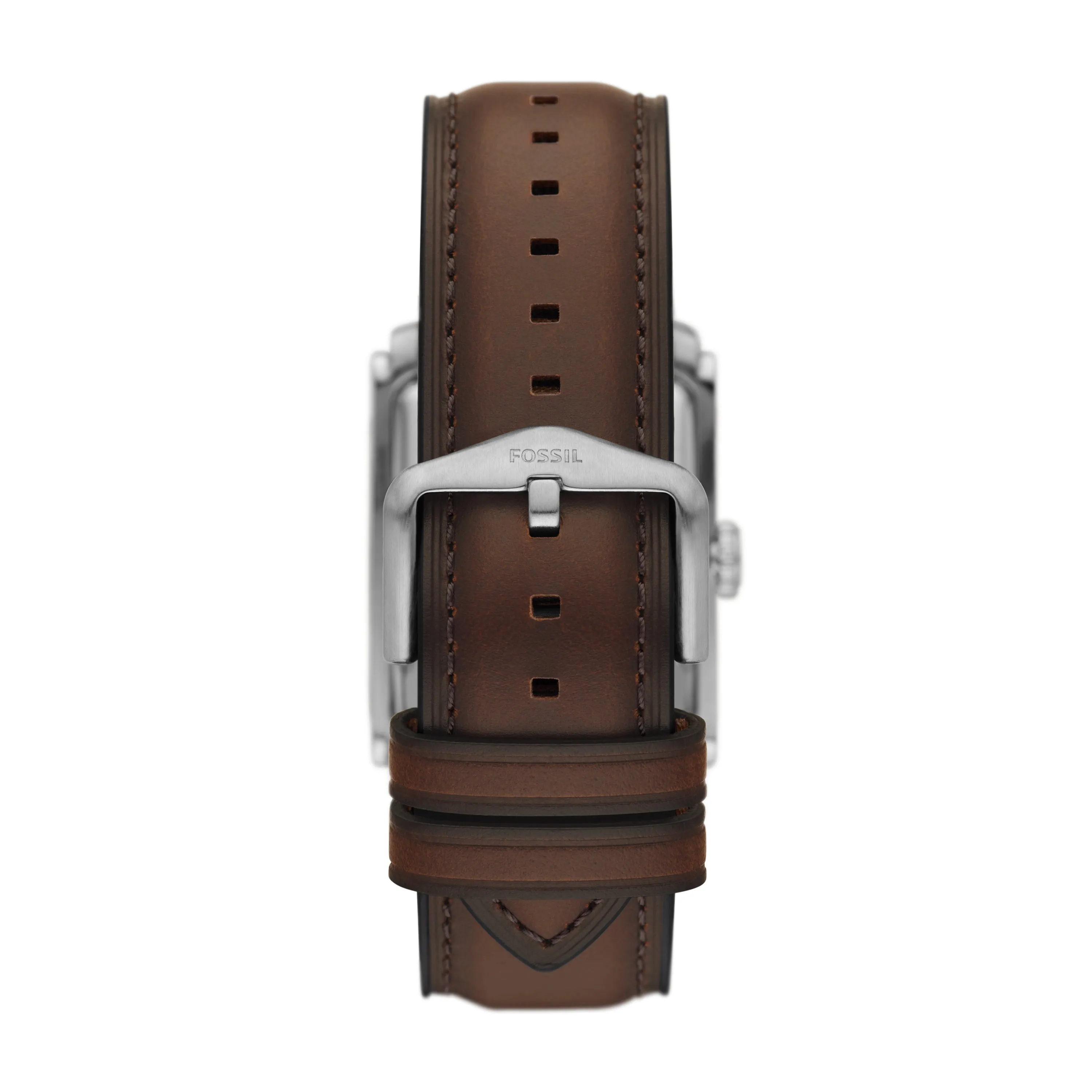 Carraway Three-Hand Brown Leather Watch