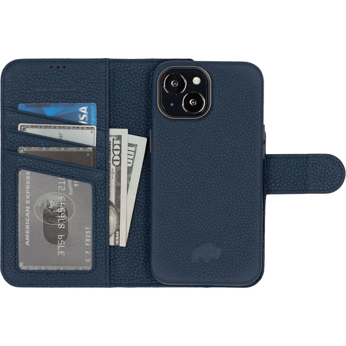 Carson iPhone 14 Plus Wallet Case, Monaco Blue