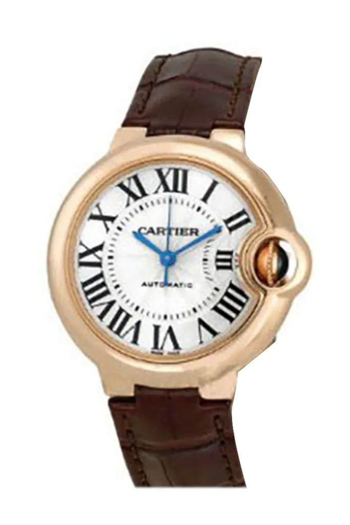 Cartier Ballon Bleu 33MM  Rose Gold on Strap W6920097