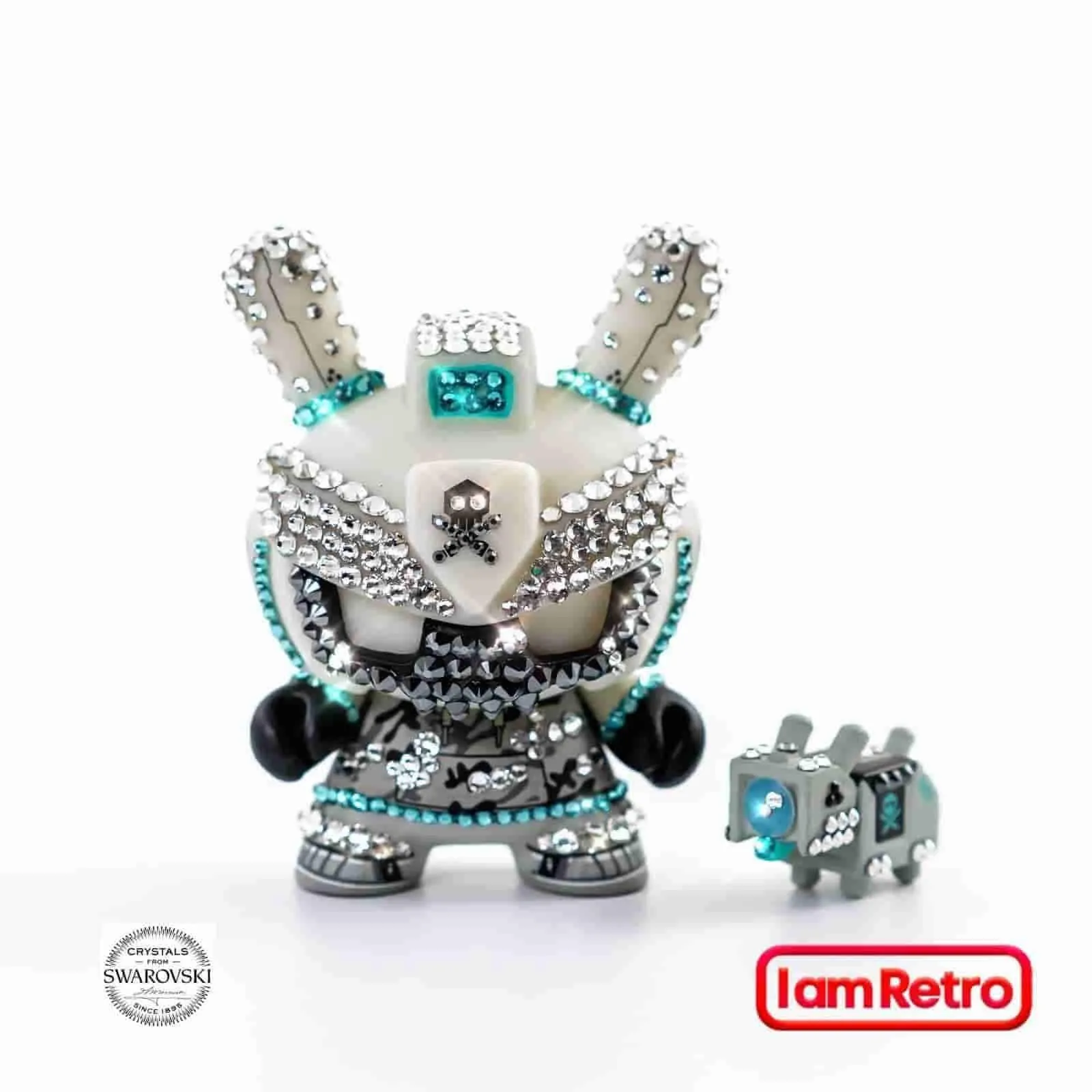 Crystal Grey Baby TEQ 63 Dunny by Quiccs Embellished with crystals from Swarovski®