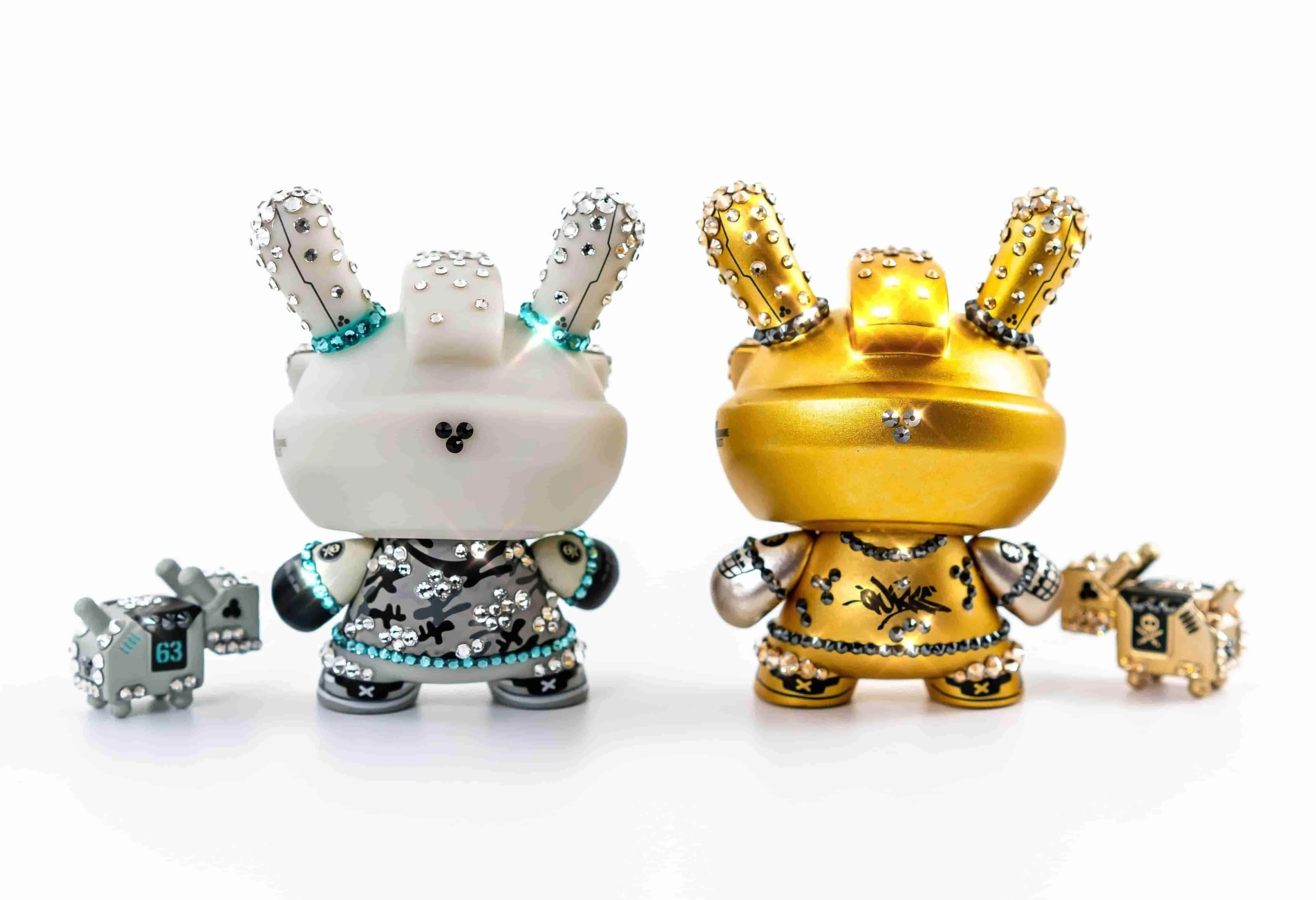 Crystal Grey Baby TEQ 63 Dunny by Quiccs Embellished with crystals from Swarovski®