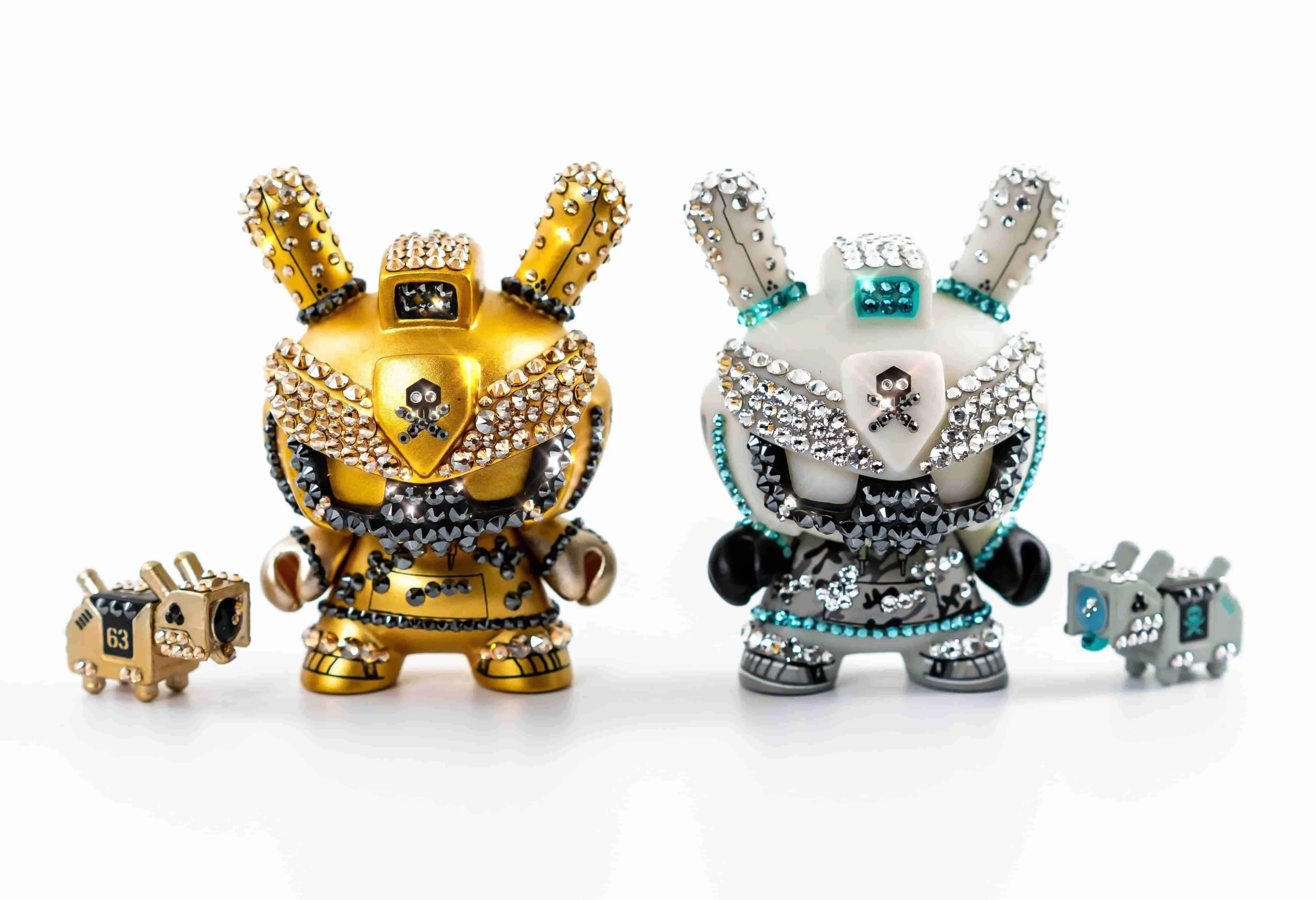 Crystal Grey Baby TEQ 63 Dunny by Quiccs Embellished with crystals from Swarovski®