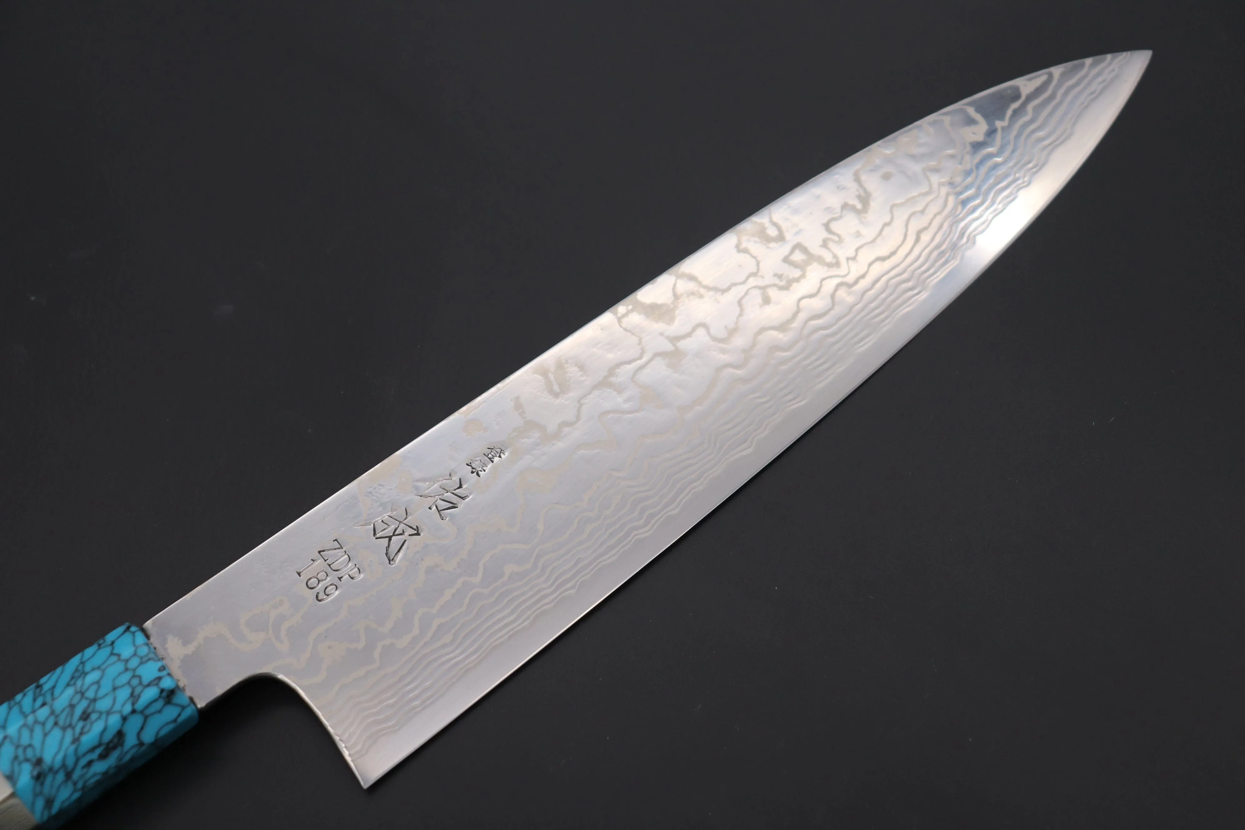 Custom Limited Edition, Sukenari ZDP-189 Nickel Damascus Wa Gyuto 240mm (9.4 inch, SCL-427)