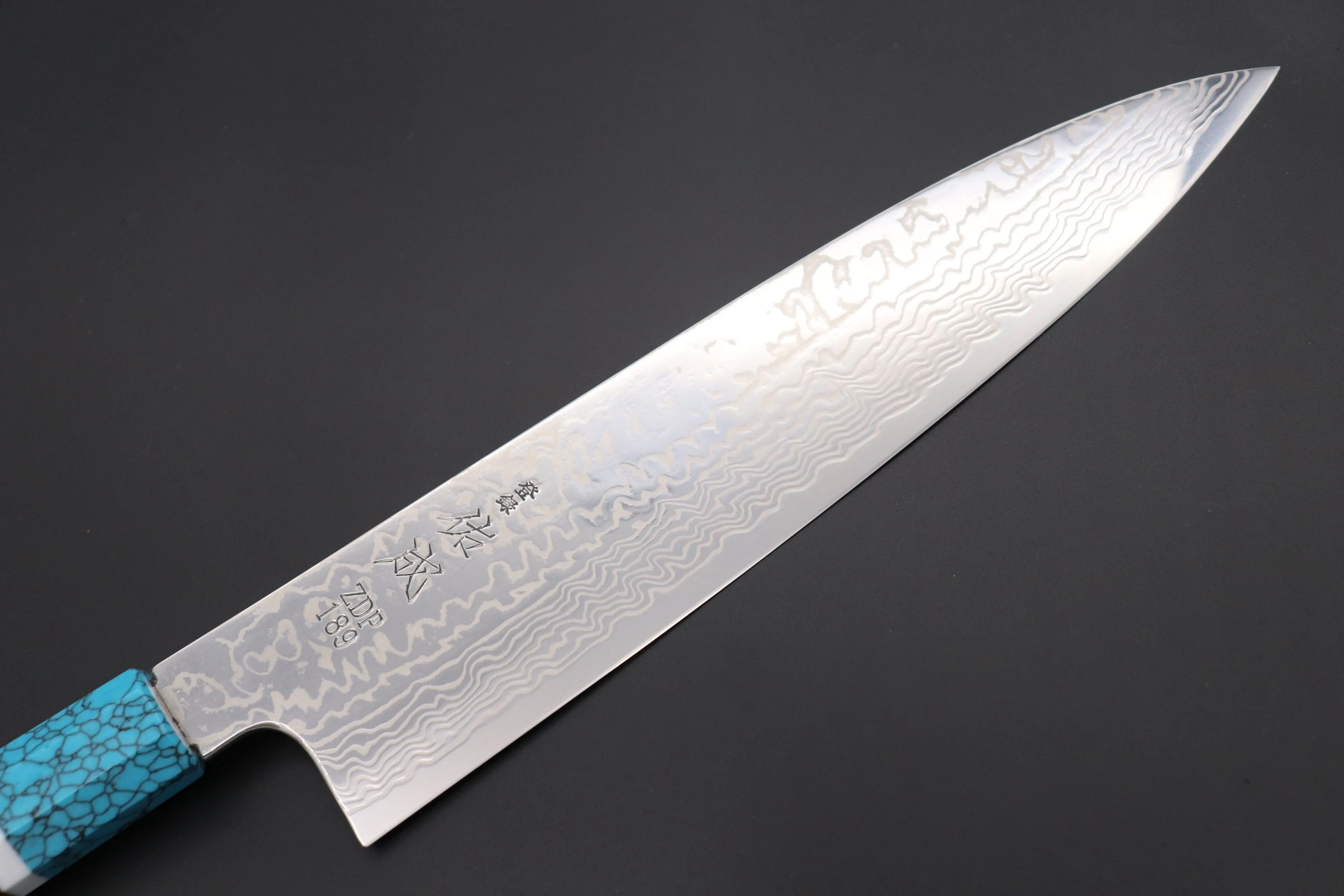 Custom Limited Edition, Sukenari ZDP-189 Nickel Damascus Wa Gyuto 240mm (9.4 inch, SCL-439)