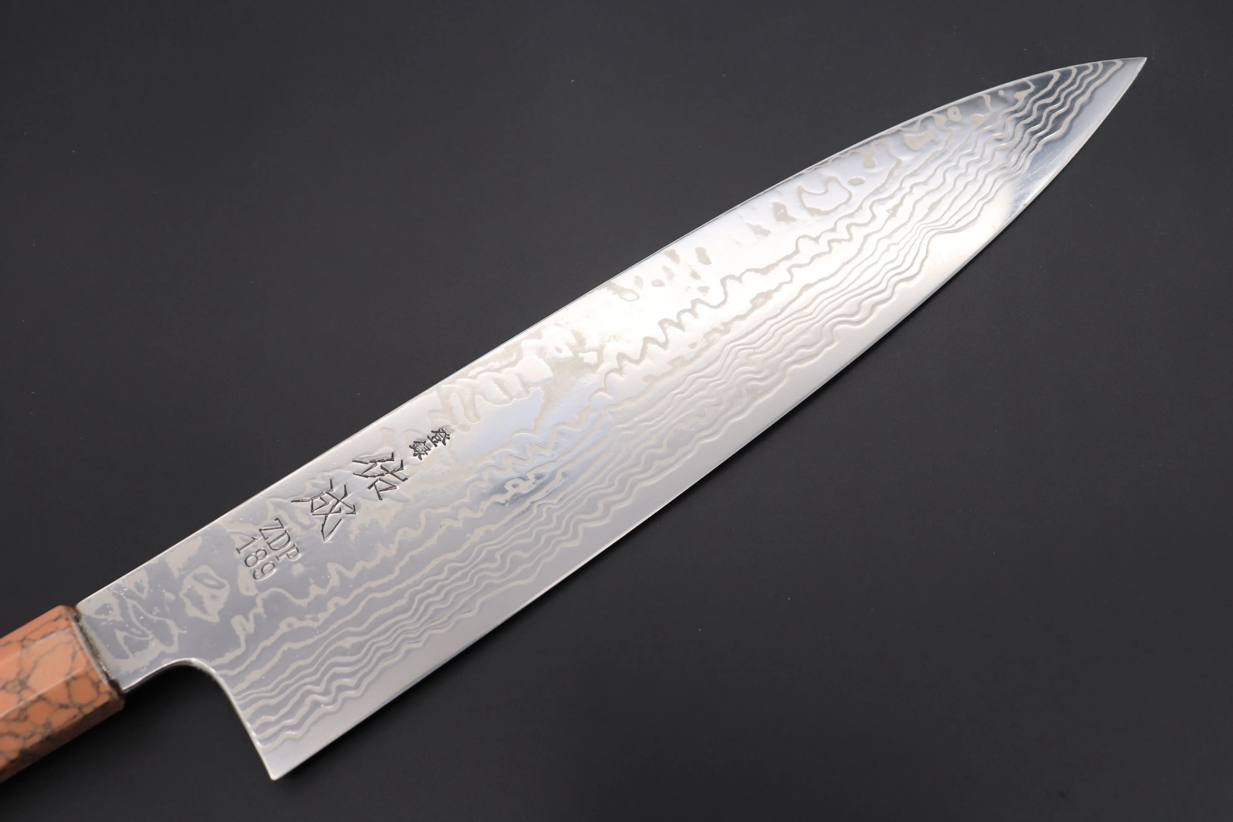 Custom Limited Edition, Sukenari ZDP-189 Nickel Damascus Wa Gyuto 240mm (9.4 inch, SCL-441)