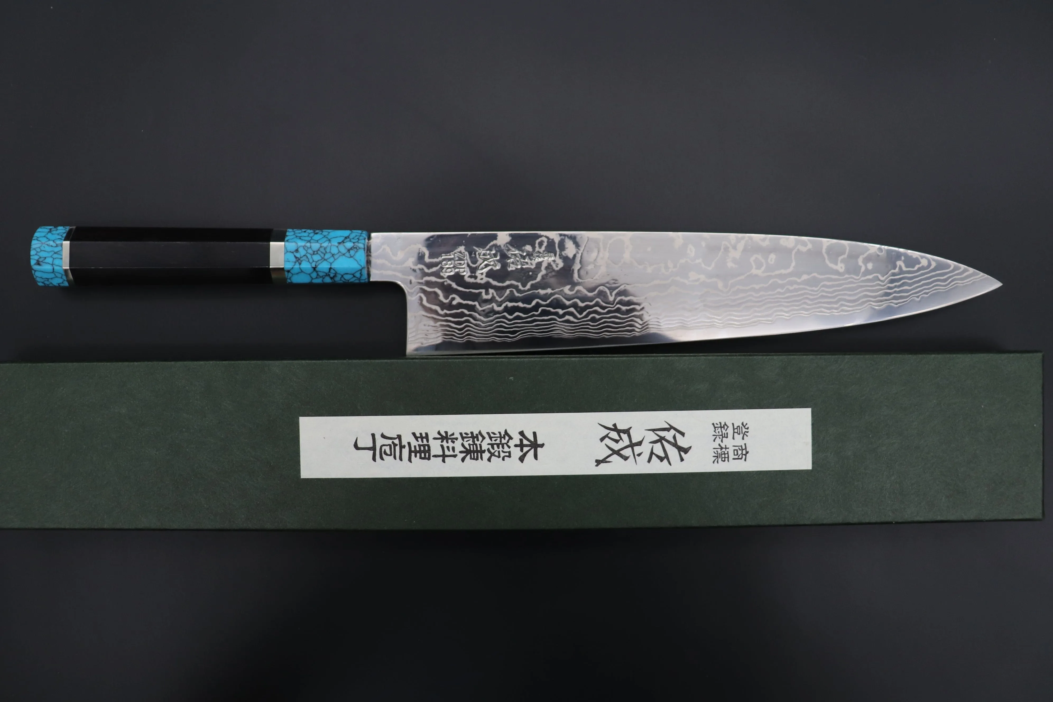 Custom Limited Edition, Sukenari ZDP-189 Nickel Damascus Wa Gyuto 270mm (10.6 inch, SCL-360)