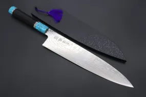 Custom Limited Edition, Sukenari ZDP-189 Nickel Damascus Wa Gyuto 270mm (10.6 inch, SCL-360)