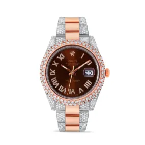 Diamond Rolex DateJust 41mm 18K Rose Gold