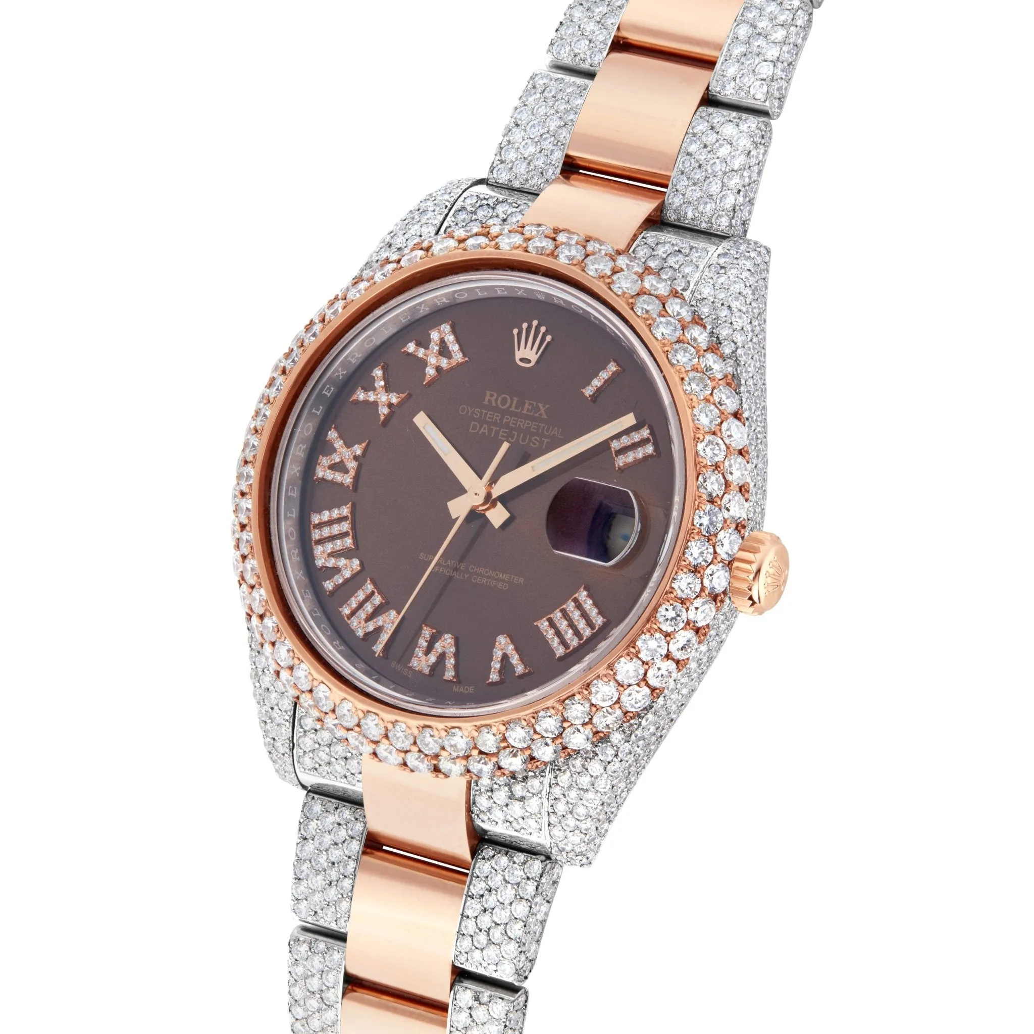 Diamond Rolex DateJust 41mm 18K Rose Gold