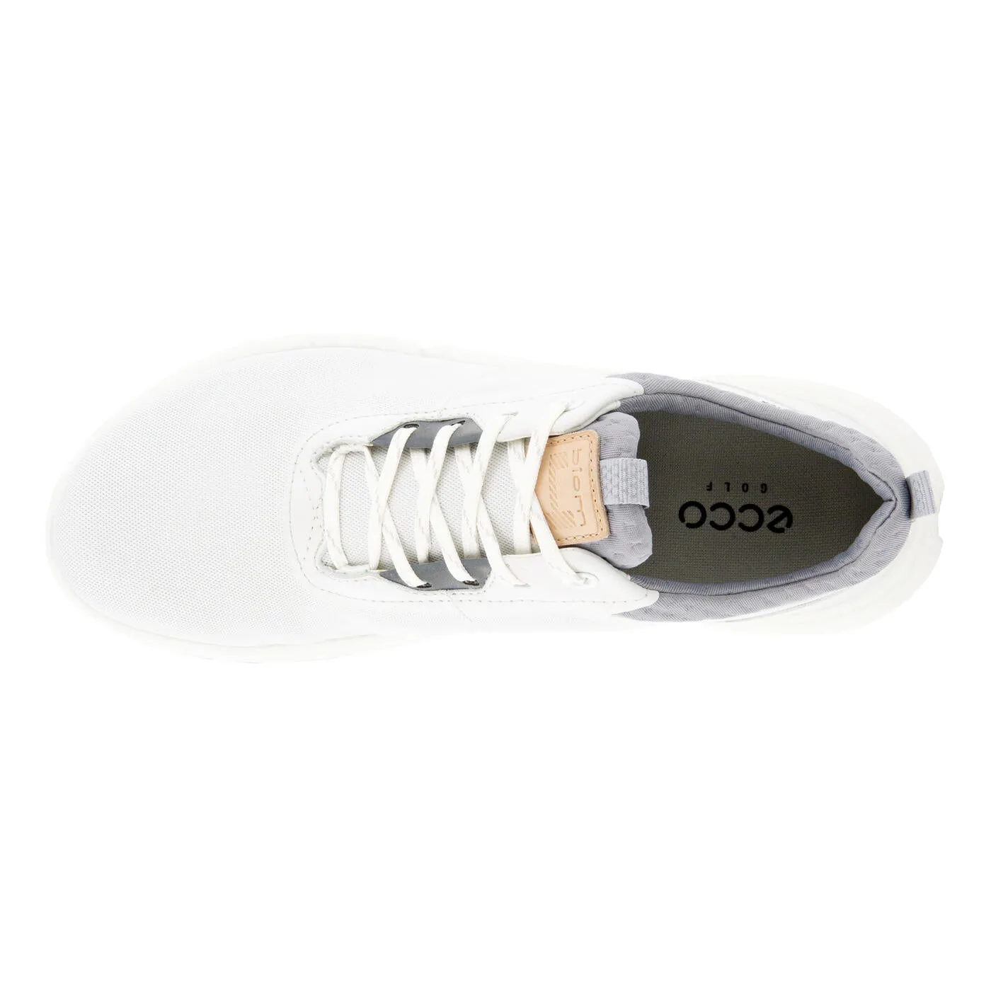 Ecco Womens Golf Biom H4 GORE-TEX Laced Shoe - WHITE/SILVER GREY