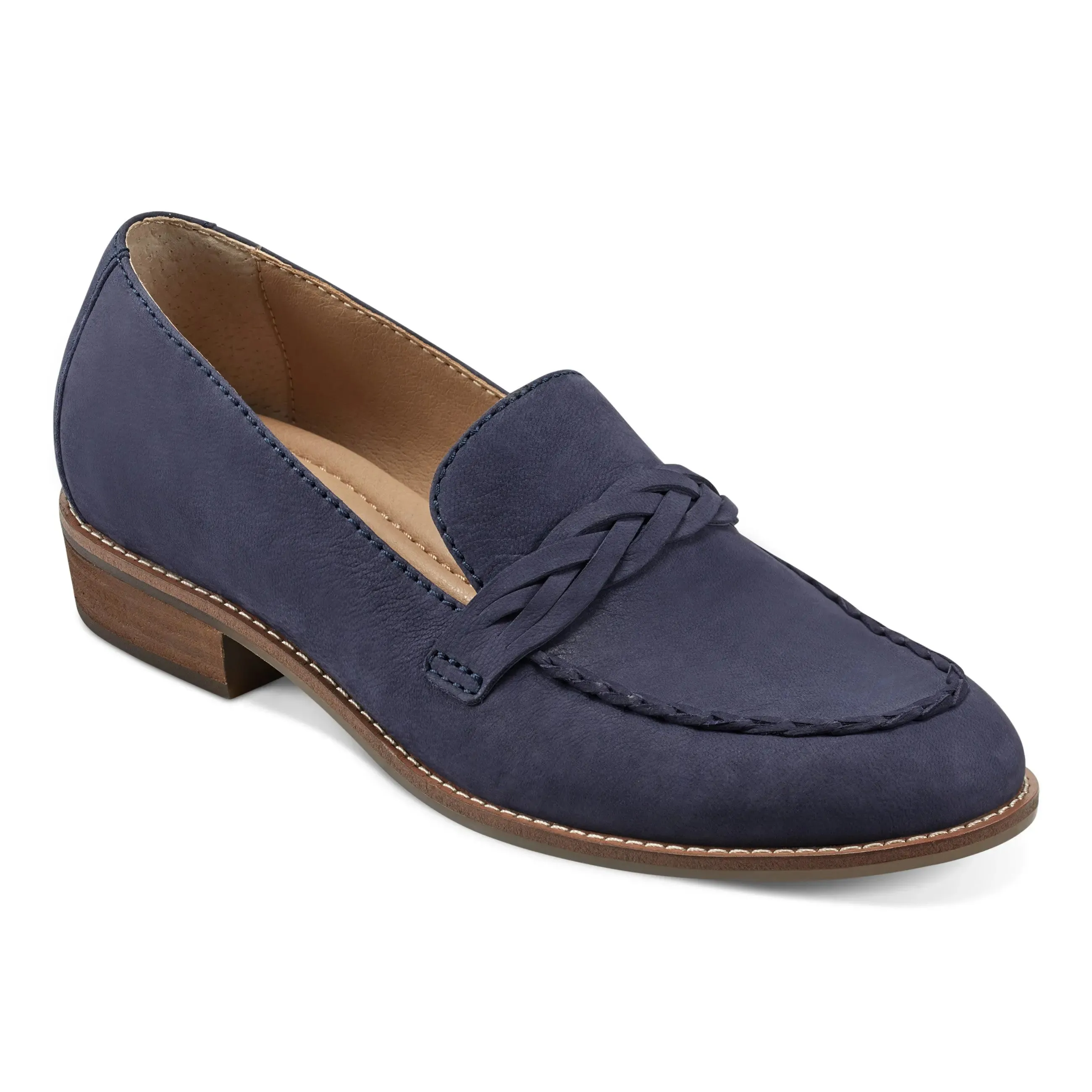 Edie Stacked Heel Casual Slip-on Loafers