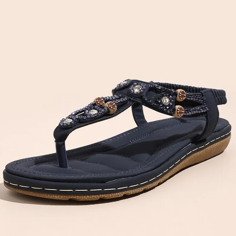 elveswallet Bohemia Crystal Elastic Beach Sandals