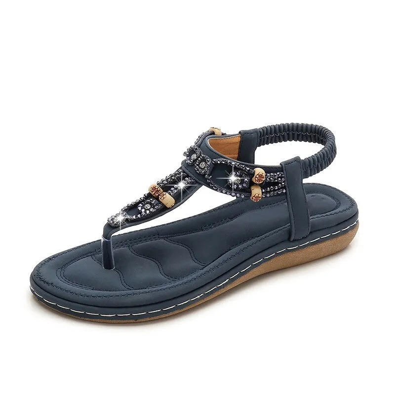 elveswallet Bohemia Crystal Elastic Beach Sandals