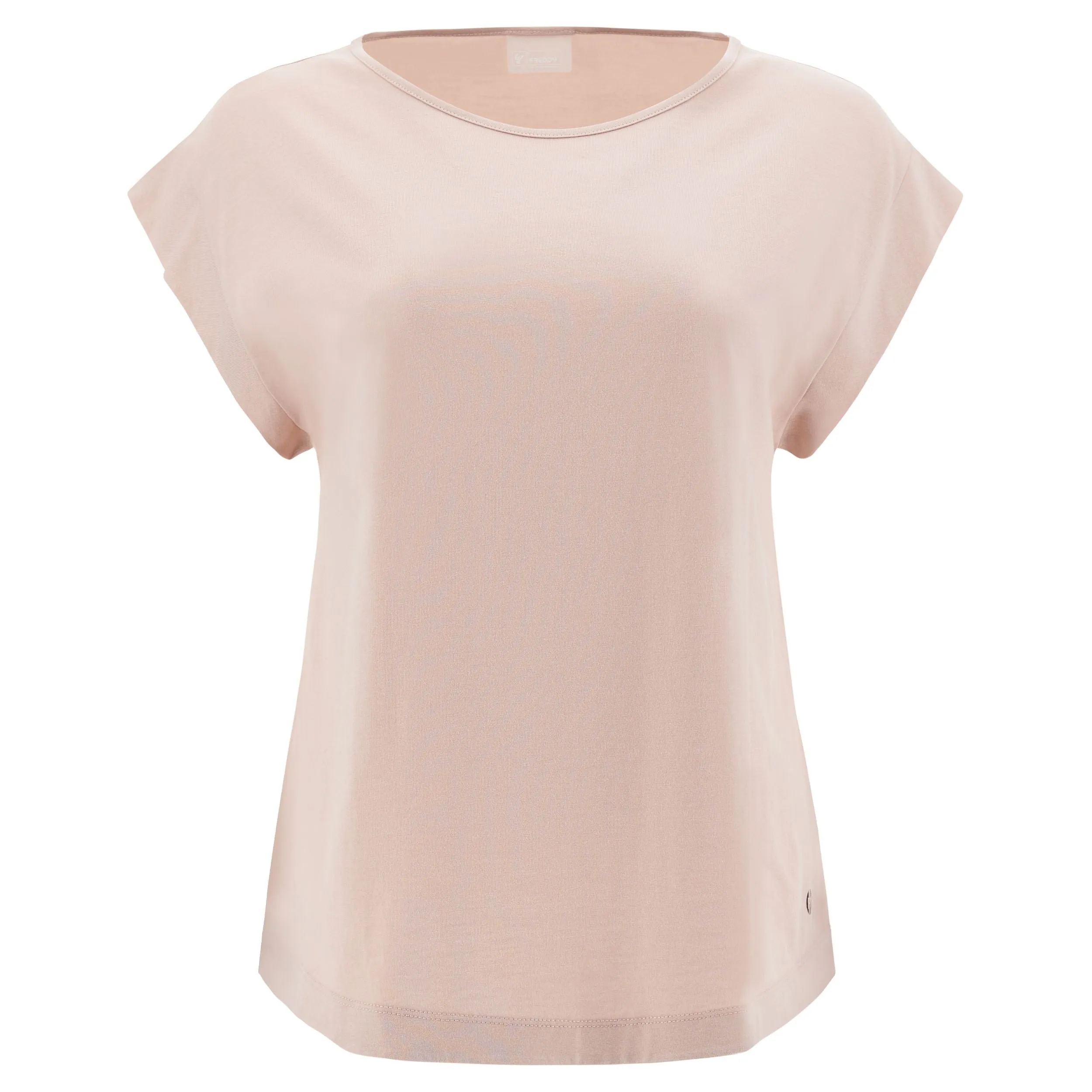 Freddy T-shirt da donna in modal e satin S3WSDT6 P62 smoke rose