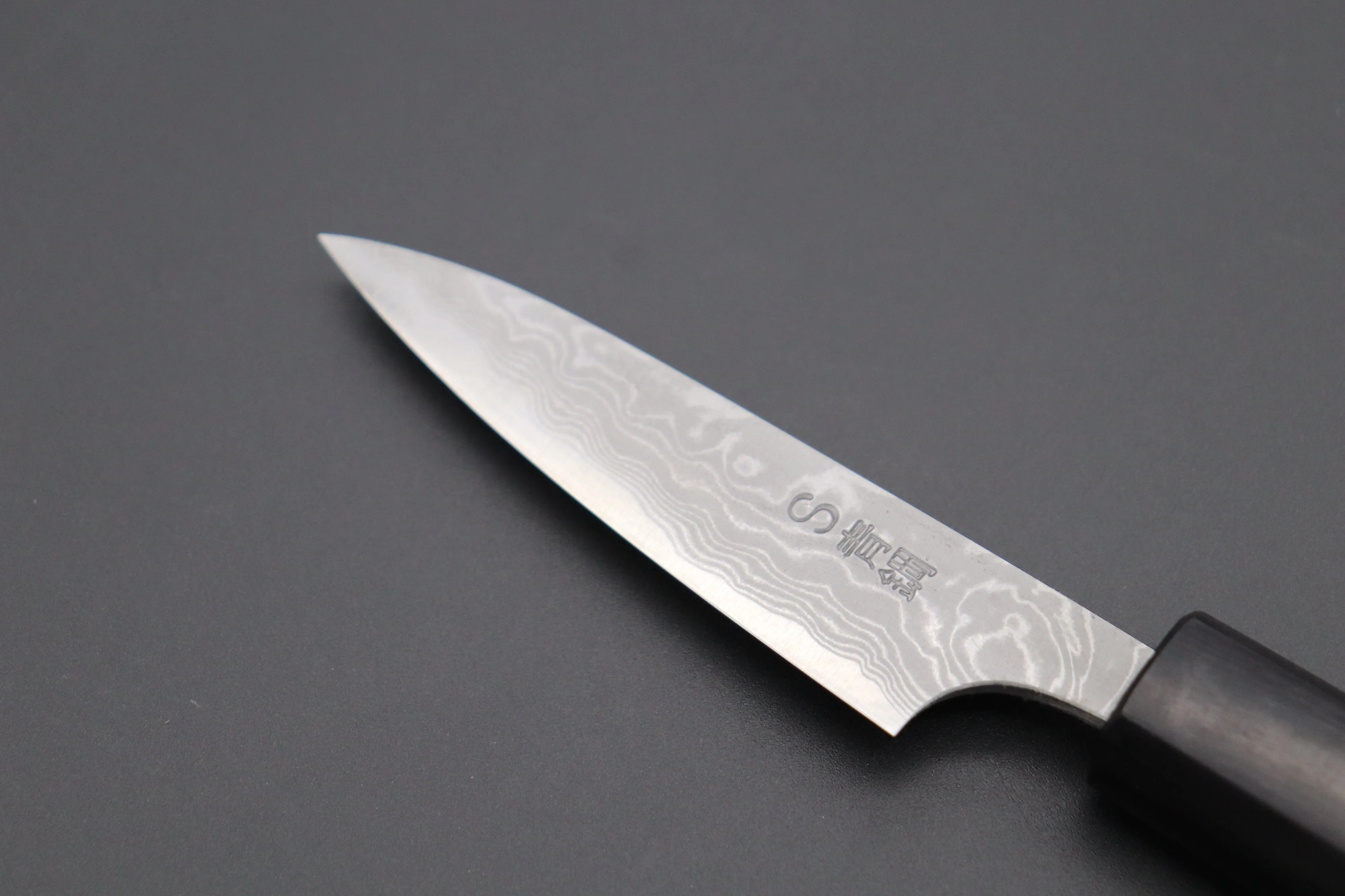 Fu-Rin-Ka-Zan Aogami Super Custom Damascus Series FASD-1PW Wa Paring 80mm (3.1 inch, Octagonal Walnut Wood Handle)