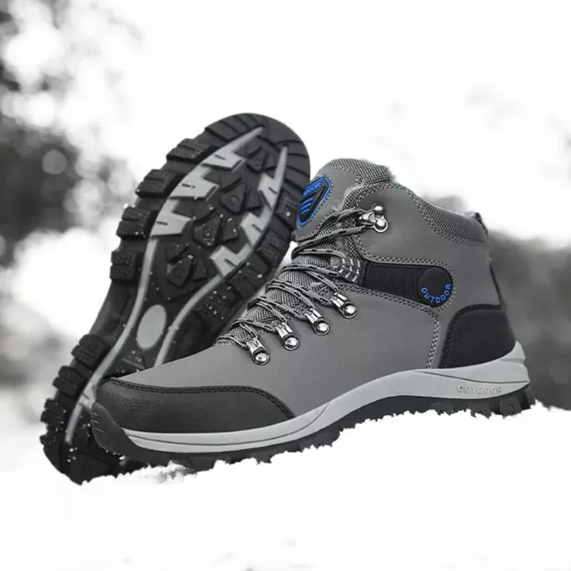 GRW Orthopedic Boots for Men Warm Plus Hiking Lace-up Boots