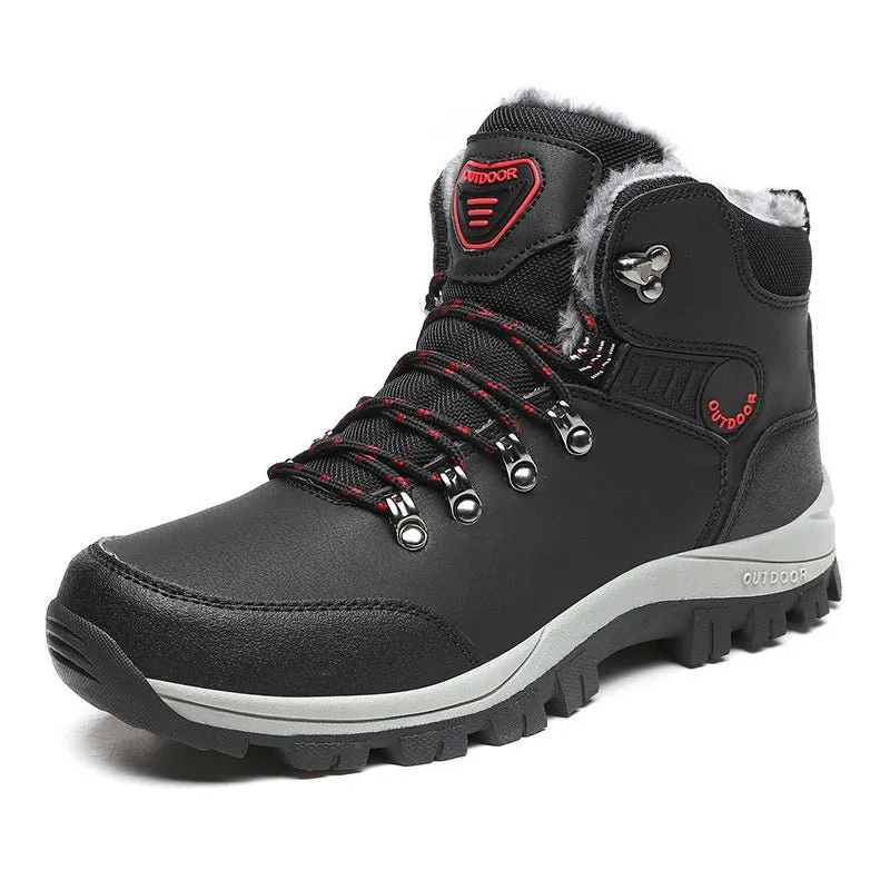 GRW Orthopedic Boots for Men Warm Plus Hiking Lace-up Boots