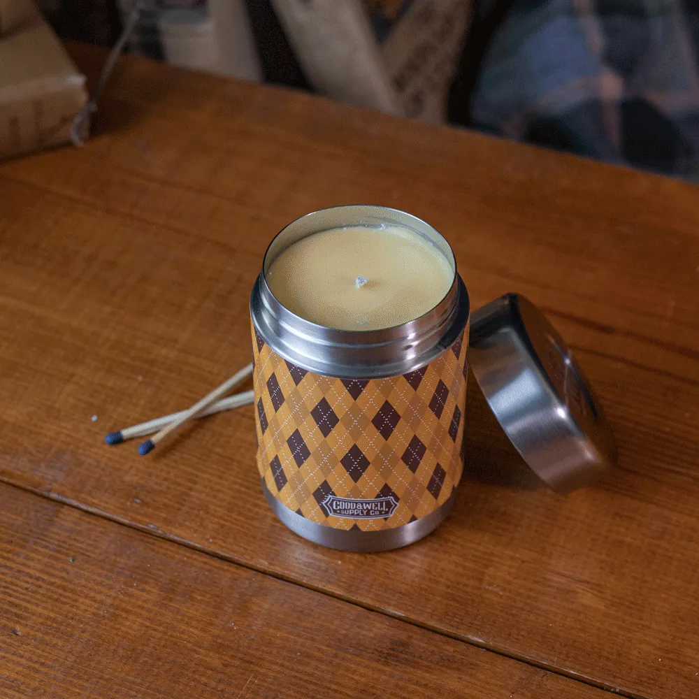 In the Pines Vintage Canteen Candle