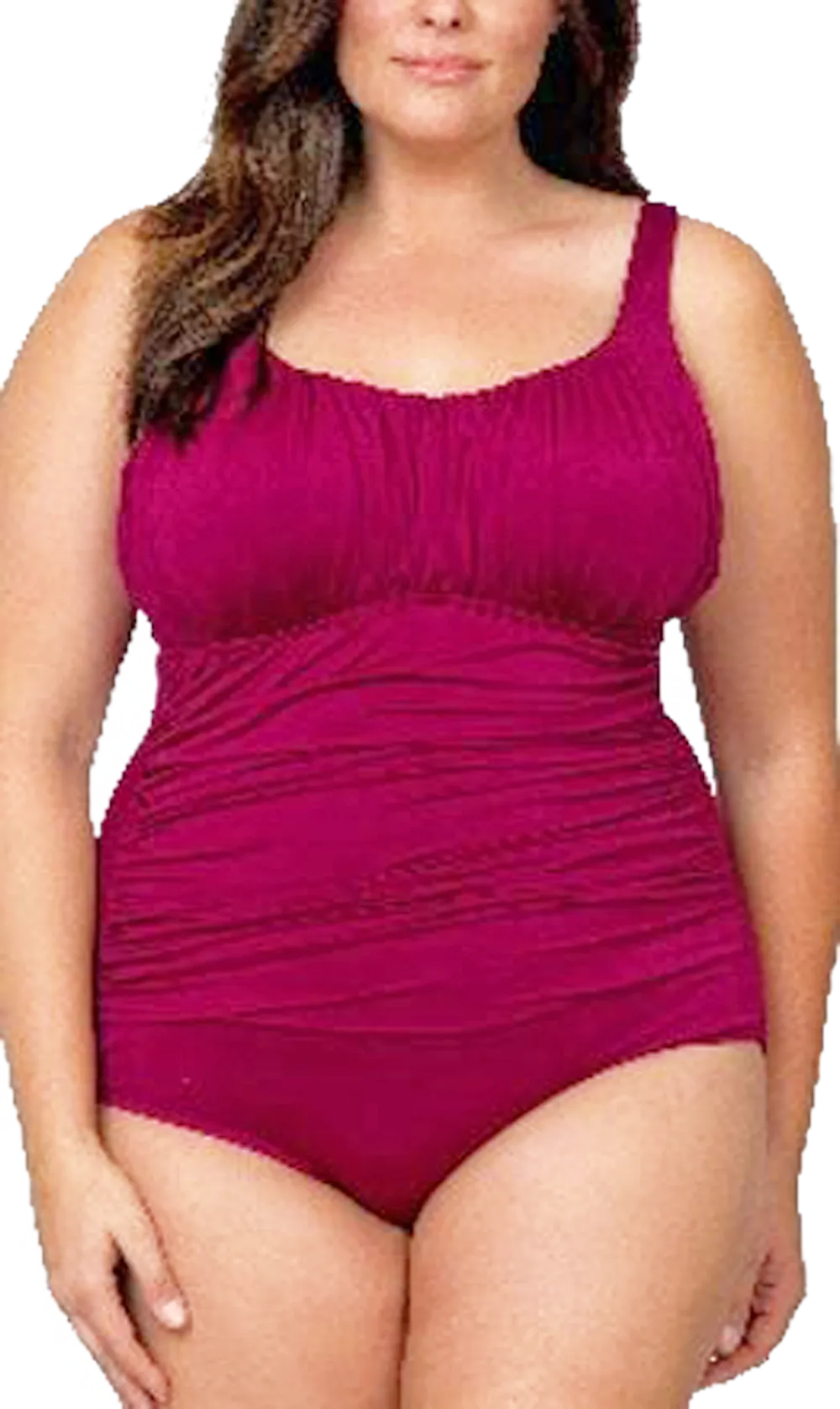 Ladies Beach & Board Ladies Plus Size One-Piece Bold Solid, Structured Swimsuit