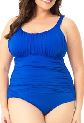 Ladies Beach & Board Ladies Plus Size One-Piece Bold Solid, Structured Swimsuit