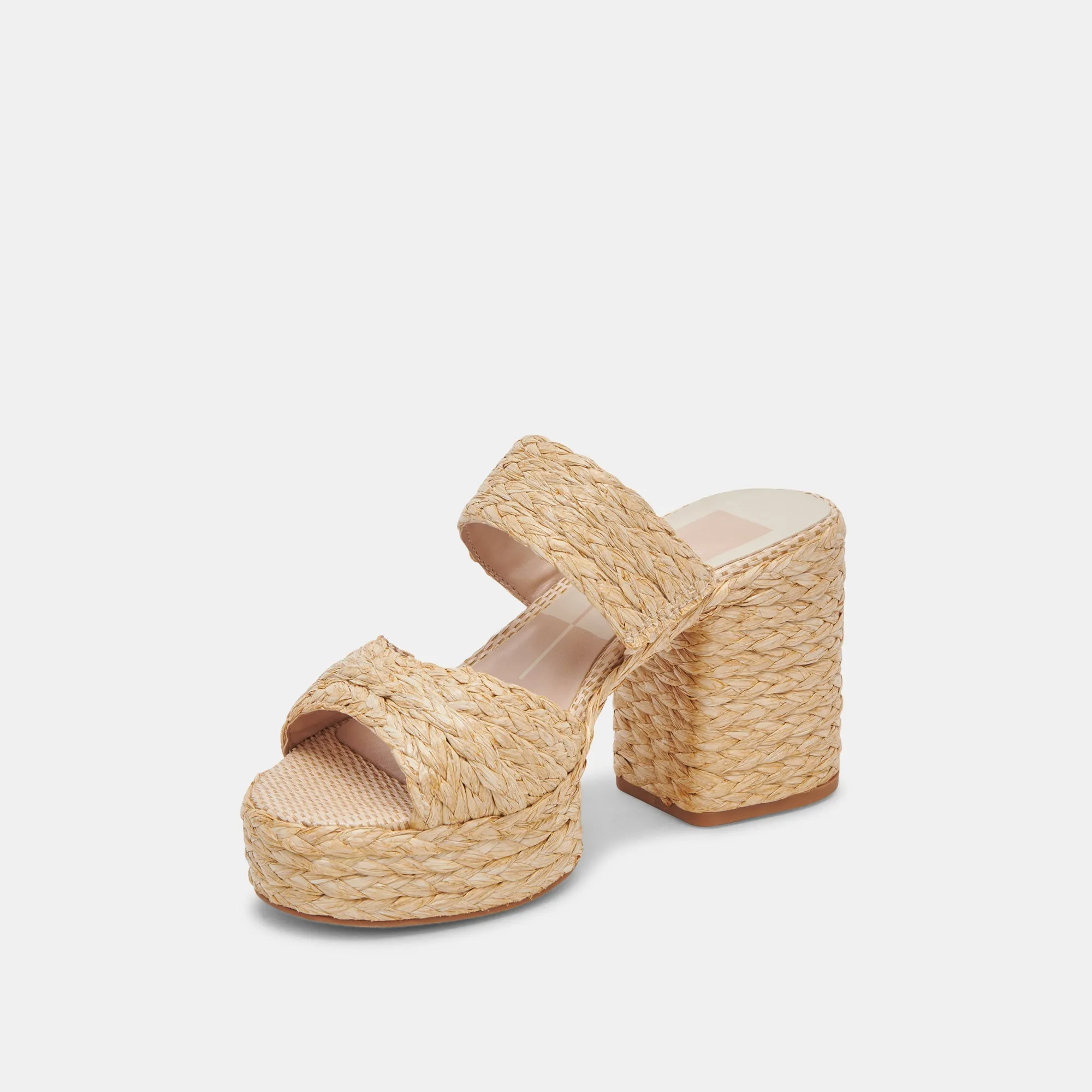 LATOYA HEELS LT NATURAL RAFFIA