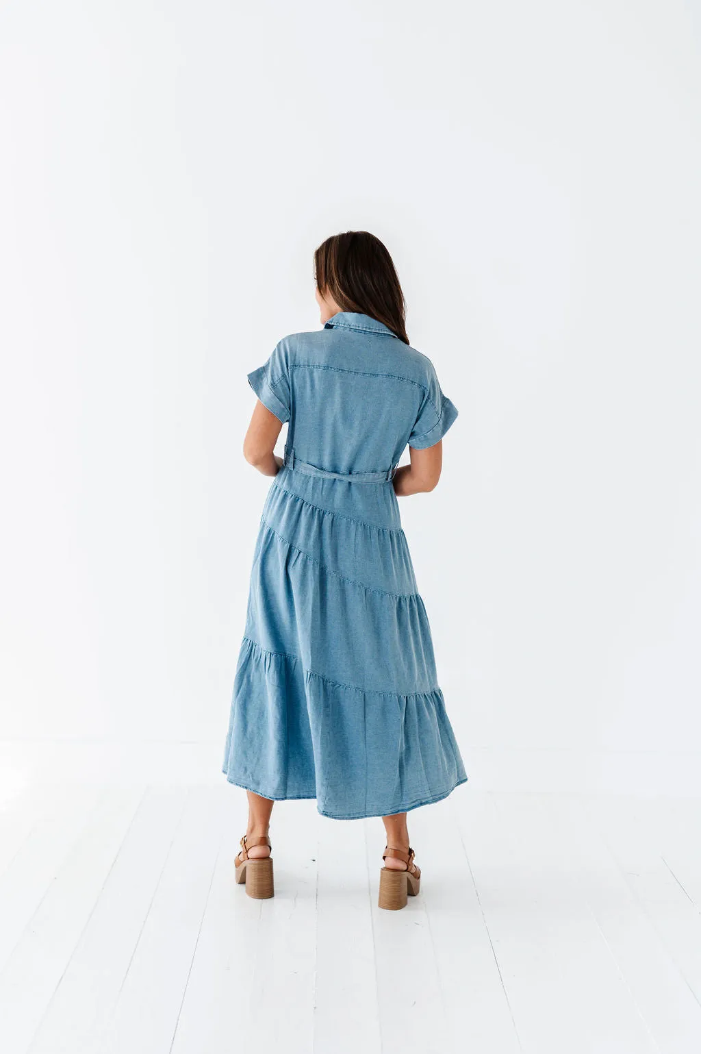 Lennox Dress in Denim Blue