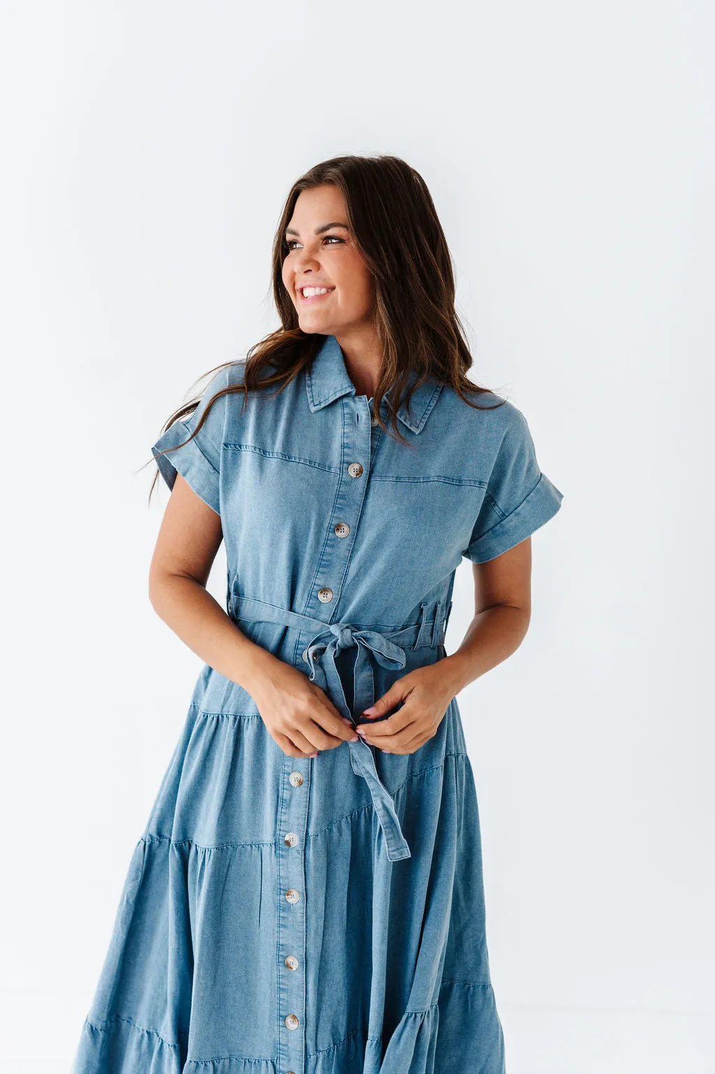 Lennox Dress in Denim Blue