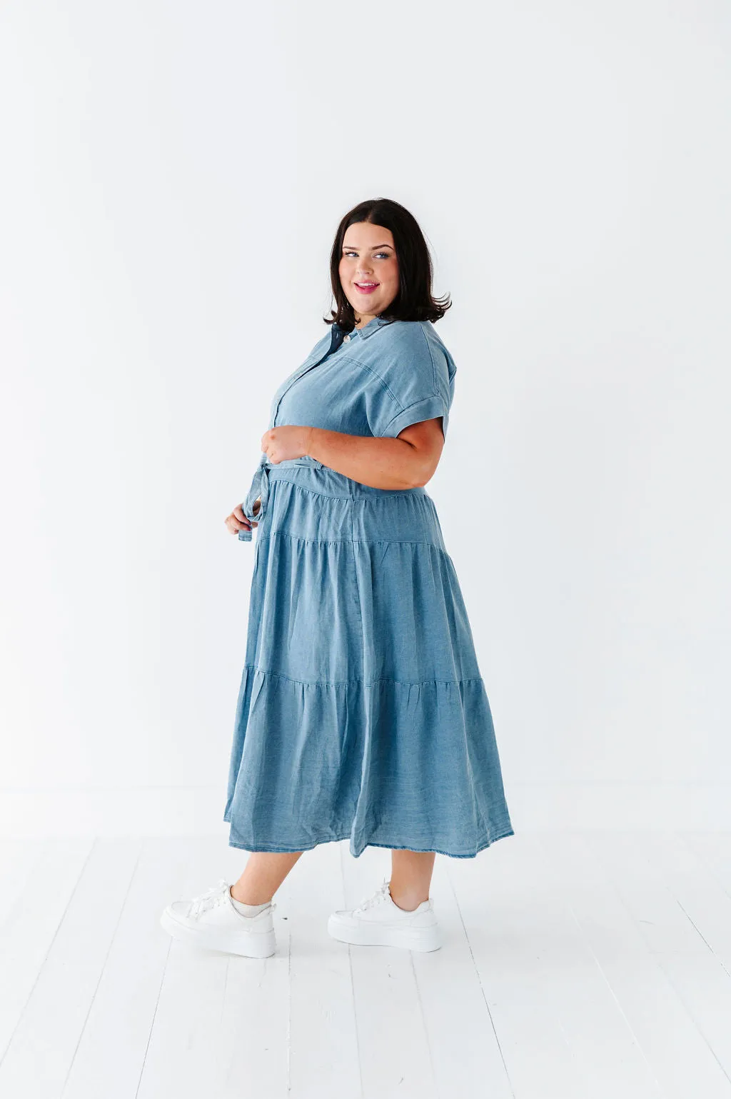 Lennox Dress in Denim Blue