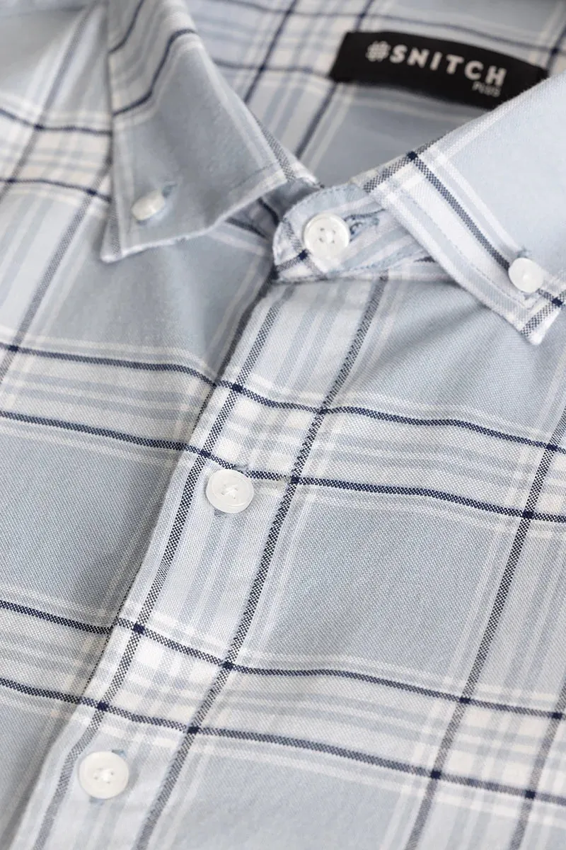 Light Blue Oxford Checks Shirt