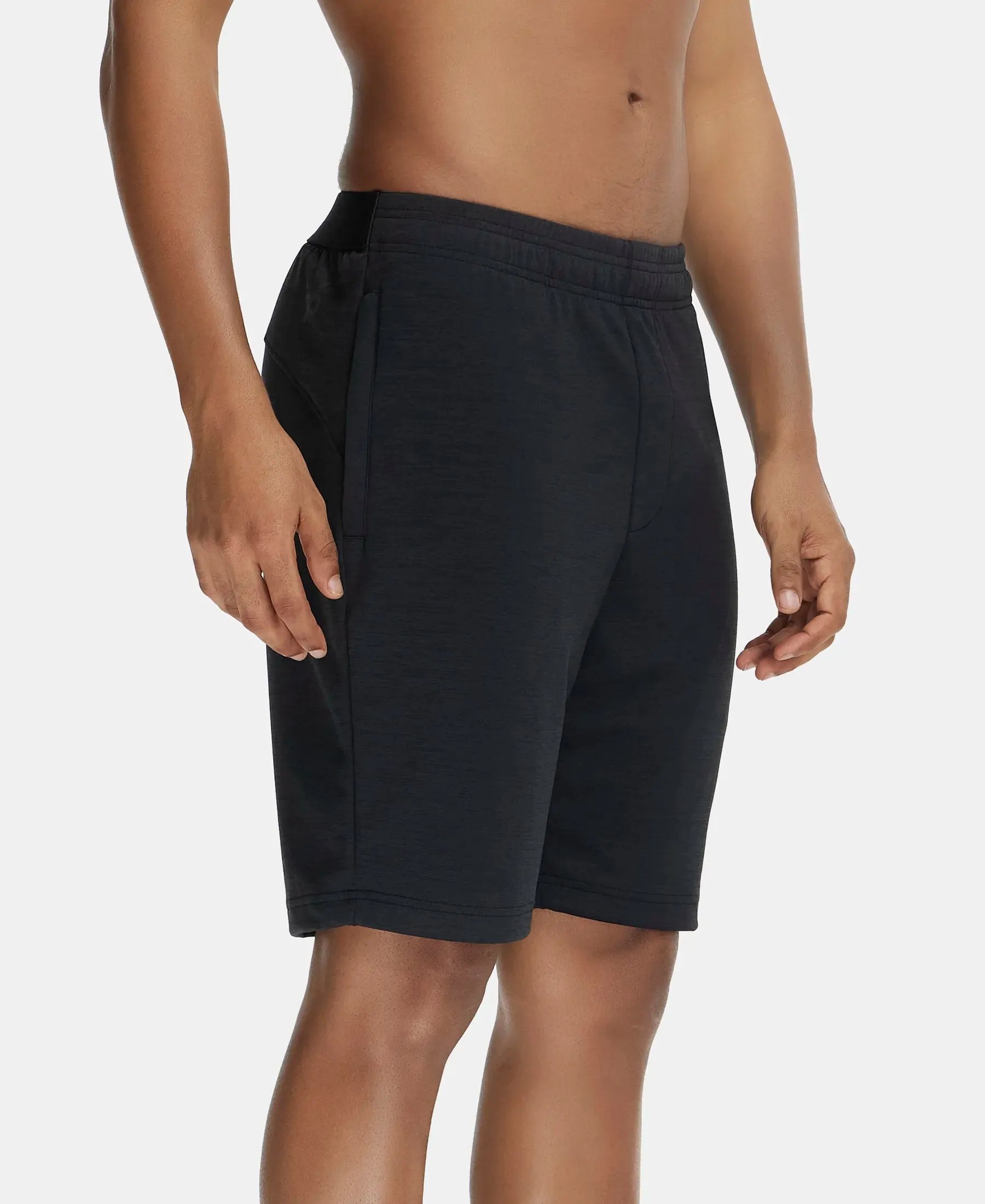 Lightweight Microfiber Shorts with Zipper Pockets and StayFresh Treatment - Black