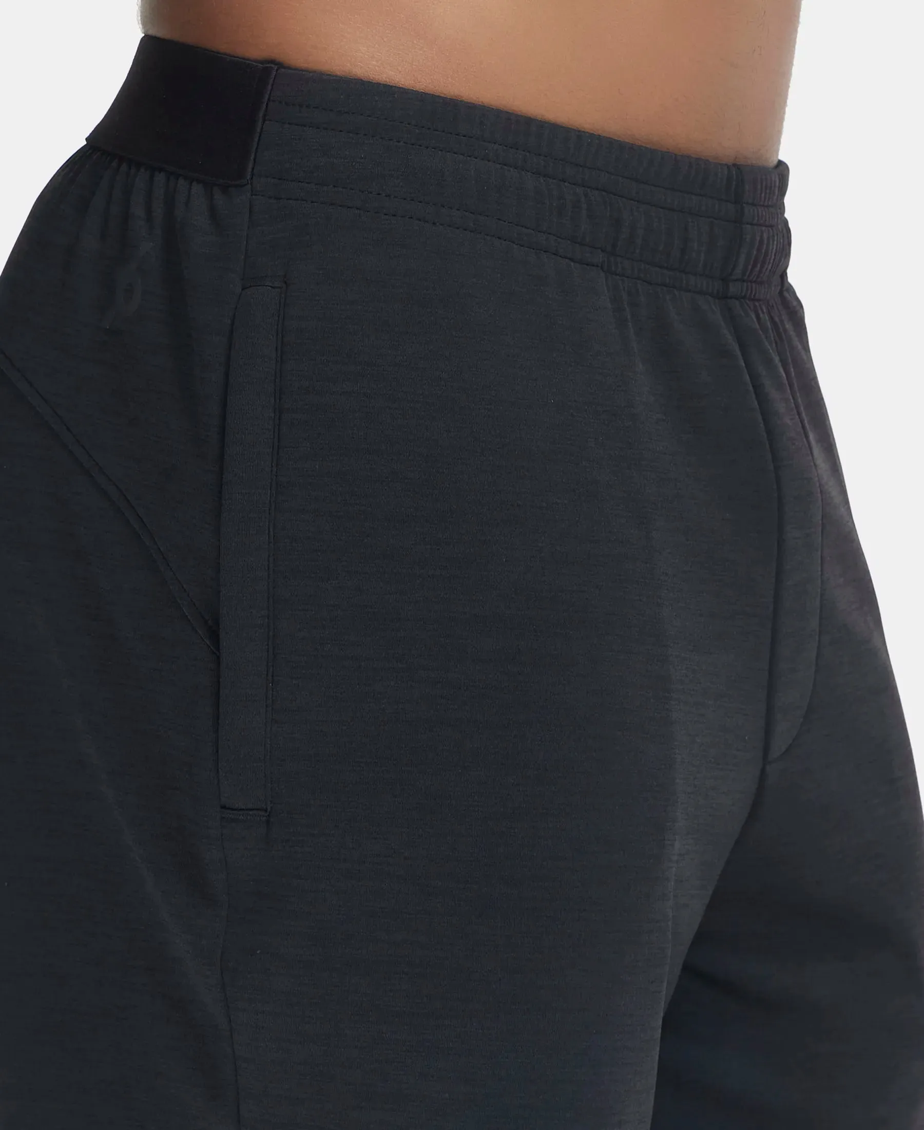 Lightweight Microfiber Shorts with Zipper Pockets and StayFresh Treatment - Black