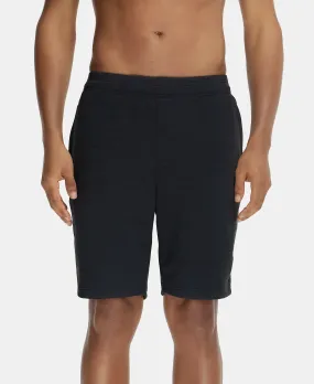 Lightweight Microfiber Shorts with Zipper Pockets and StayFresh Treatment - Black